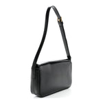 Shiny Calfskin Triomphe Shoulder Bag Black