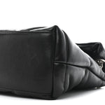 Lambskin Quilted Small Loulou Puffer Monogram Chain Satchel Black