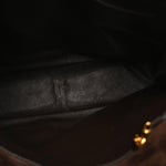 Suede Quilted Tote Brown