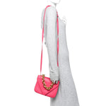 Calfskin Mount Envelope Bag Pink