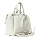 Calfskin Cuir Small Triomphe Cabas Drawstring White