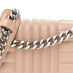 Soft Calfskin Impunture Diagramme Medium Chain Flap Shoulder Bag Cipria