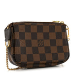 Damier Ebene Complice Trunks and Bags Mini Pochette Accessories Red