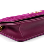 Velvet Matelasse GG Marmont Mini Bag Fuchsia Violet Cyclamen