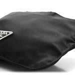 Nylon Mini Flat Messenger Bag Black