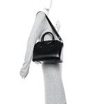 Shiny Lord Calfskin Small Antigona Black