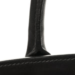 Saffiano City Calfskin Medium Bibliothèque Top Handle Black Fuoco
