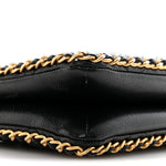 Caviar Quilted Mini Never Ending Chain Tote Black