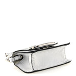 Laminated Calfskin Vlogo Micro Loco Shoulder Bag Silver