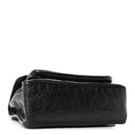 Crinkled Calfskin Matelasse Monogram Medium Niki Chain Satchel Black