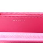 Caviar Quilted Wallet on Chain WOC Pink