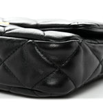 Lambskin Quilted Small Funky Town Flap Black