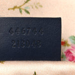 Denim Matelasse Mini Pearly GG Marmont Shoulder Bag Blue