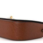 Natural Grained Calfskin Small Darley Satchel Oak