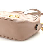 Calfskin Matelasse Small GG Marmont Chain Shoulder Bag Porcelain Rose