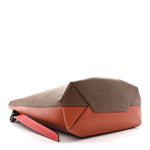 Shiny Smooth Calfskin Small Twisted Cabas Camel Brick