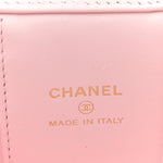 Caviar Quilted Mini Vanity Case With Chain Light Pink
