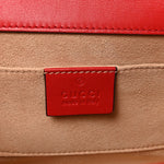 GG Supreme Monogram Apple Small Padlock Shoulder Bag Beige Multicolor Lobster Red