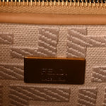 Vitello Seta Fabric Jacquard FF 1974 Mini Peekaboo Iconic Satchel Miele Scuro