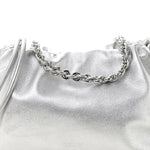 Metallic Nappa Donut Chain Flamenco Knot Silver