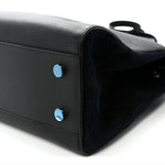 Grained Calfskin Medium Rive Gauche Cabas Black