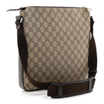 GG Supreme Monogram Medium Flat Messenger Bag Beige Brown