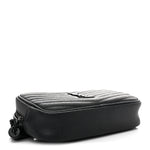 Grain De Poudre Matelasse Monochrome Monogram Mini Lou Camera Bag Black