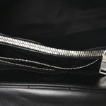 Calfskin Y Quilted Monogram Medium Loulou Chain Satchel Black