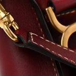Calfskin Medium Marcie Satchel Stormy Red
