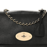 Small Classic Grain Calfskin Medium Lily Black