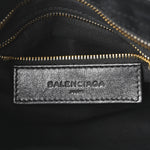 Baby Daim Suede Gold Metallic Edge Hardware Mini City Black