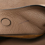 Vitello Phenix Embossed Logo Hobo Caramel