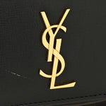 Grained Calfskin Monogram Phone Holder Crossbody Black