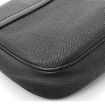 Pebbled Calfskin Medium Soho Flap Crossbody Black