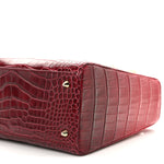 Alligator Gradient Medium Lady Dior Red