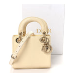 Lizard Mini Lady Dior White