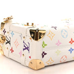 LV x TM Cowhide Monogram Multicolor Side Trunk MM White