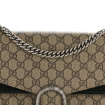 GG Supreme Monogram Medium Dionysus Shoulder Bag Black