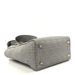 Canvas Embroidered Cannage Medium Lady D-Lite Gray