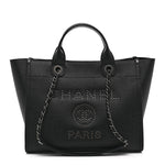 Caviar Small Studded Deauville Tote Black