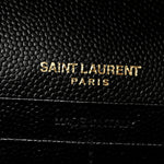 Grain De Poudre Matelasse Chevron Monogram Chain Wallet Black