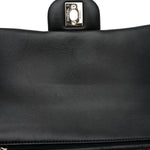 Lambskin Quilted Mini Top Handle Rectangular Flap Black