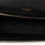 Grain De Poudre Textured Mixed Matelasse Large Triquilt Monogram Satchel Black