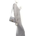 Calfskin Siena Small Shoulder Bag Grey