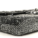 Sequin East West Flap Dark Silver