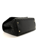 Caviar Quilted Small Coco Handle Flap Black