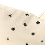 Pebbled Calfskin Grommet Medium Olivia Hobo Dark Ivory