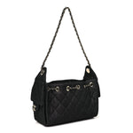 Denim Quilted Mini Chanel 25 Handbag Dark Blue