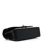 Caviar Quilted Small Double Flap Black