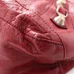 Agneau Giant 12 Silver Hardware Day Hobo Cassis